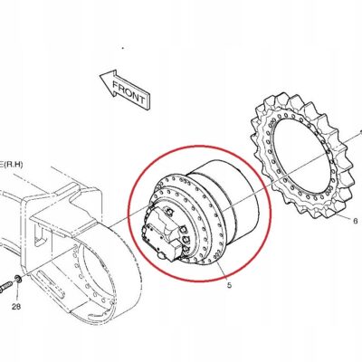 Pogosnki reduktor sa hidromotorom Doosan DX255 DH258 DX260
