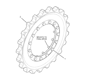 Pogonski tocak mini bagera Caterpillar 307D 308 D E