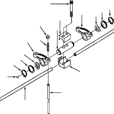 Klackalica bregaste osovine usisnih ventila Komatsu - 6742-01-1270
